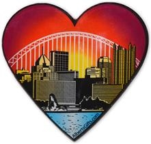 Pittsburgh Skyline Heart Shaped Magnet Pittsburgh Skyline Heart Shaped Magnet