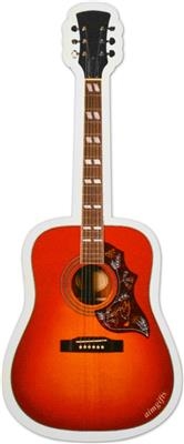 Hummingbird Acoustic Guitar Die Cut Magnet