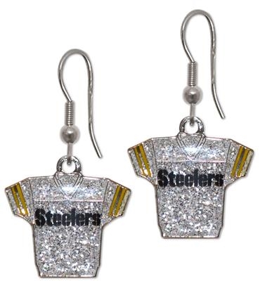 Pittsburgh Steelers Glitter Jersey Earrings