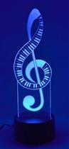 Lamp G Clef Piano Design 3D LED