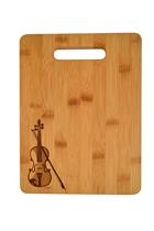 WOODEN CUTTING BOARD VIOLIN ENGRAVED