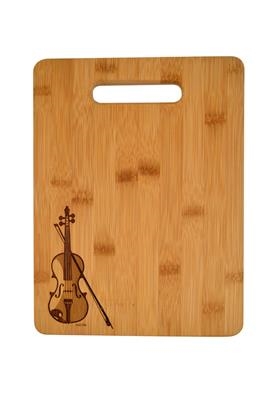 WOODEN CUTTING BOARD VIOLIN ENGRAVED