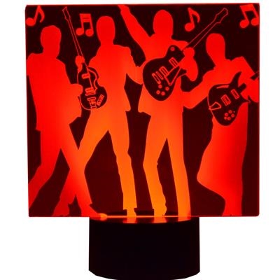 BEATLES WITH GUITARS 3D LED LAMP