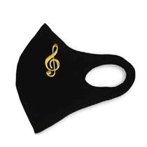 BLACK FACE MASK WITH GOLD G-CLEF