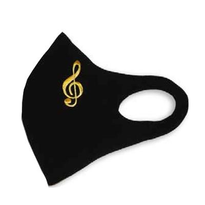 BLACK FACE MASK WITH GOLD G-CLEF