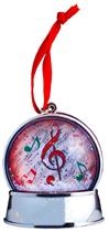 MULTI NOTE SNOW GLOBE ORNAMENT