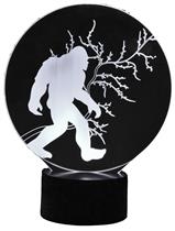 BIGFOOT IN THE FOREST LED LAMP 8" X 7"