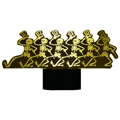 Dancing Skeleton 3D LED Lamp / Color Changing Base