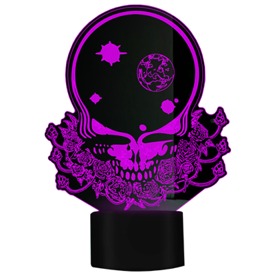Steal Your Face & Roses 3D LED Lamp / Color Changing Base