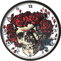 Skull & Roses 10" Analog Wall Clock GDCK