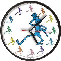 Dancing Skeleton 10" Analog Wall Clock GDCK5