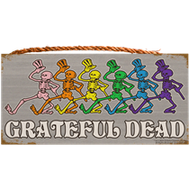 Dancing Skeletons Wooden Sign / 6" x 12" GDSI6