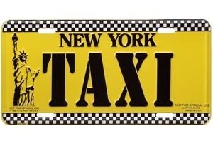 New York Taxi License Plate