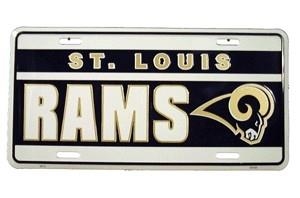 License Plate St. Louis Rams