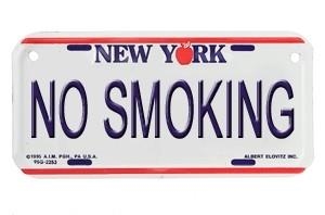 No Smoking Bike Plate