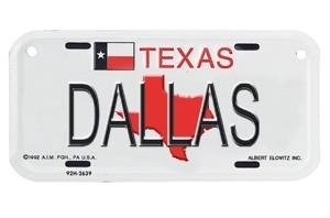 Dallas Bike Plate