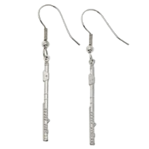Flute Dangle Earrings / Silver E61