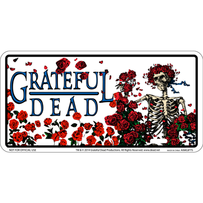 Skull & Roses License Plate