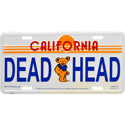 California Dead Head License Plate