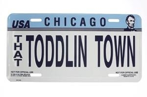That Toddlin Town License Plate