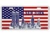 Flag w/NY Skyline License Plate