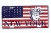 NY Statue and Flag License Plate