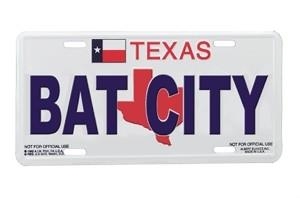 Bat City License Plate