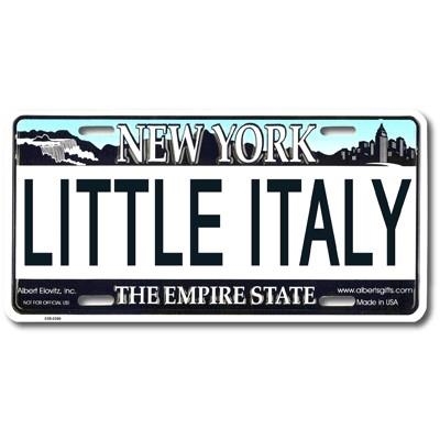 Little Italy NY License Plate