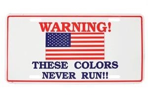 These Colors Never Run License Plate