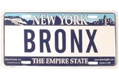 Bronx NY License Plate Bronx NY License Plate