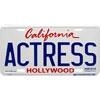 Actress License Plate