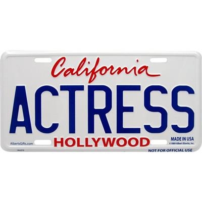 Actress License Plate