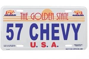 57 Chevy License Plate