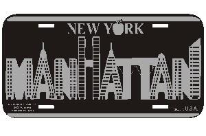 Manhattan License Plate