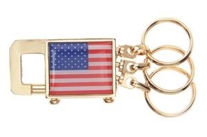 American Flag Keychain (3-ring)