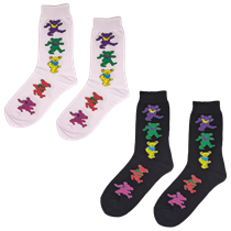 Dancing Bear Sock / Unisex 6-12 / Black or White 10051-10051B