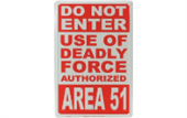 PARK SIGN DO NOT ENTER AREA 51